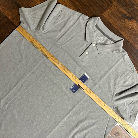 George Men's 3XL Grey Heather Short Sleeve Collared Jersey Pique Polo Shirt - Picture 11 of 12